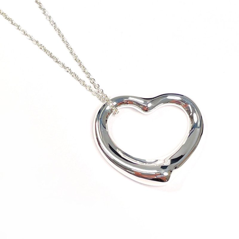 【日本直送 中古美品】ティファニー TIFFANY&Co. ネックレス オープンハート エルサペレッティ シルバー925 シルバー 新品仕上げ済み アクセサリー - 項鍊 - 純銀 銀色