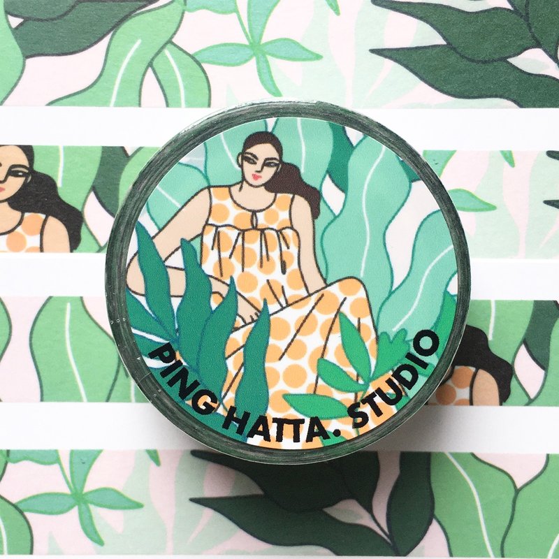 Washi Tape - Plant Lady Washi Tape - 紙膠帶/和紙/PET - 紙 