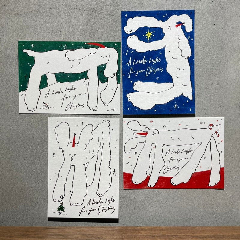 插畫明信片 | 聖誕系列 - 卡片/明信片 - 紙 