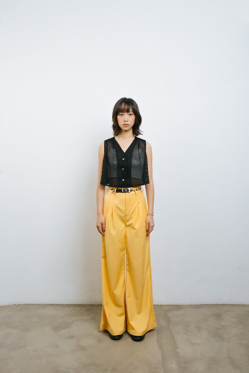 網狀馬甲背心 crochet vest coat - 背心/無袖上衣 - 其他材質 黑色