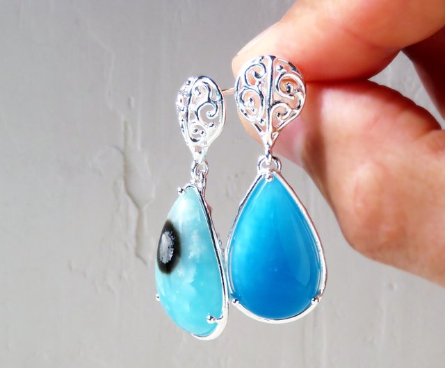 スミソナイト ピアス / Smithsonite Earring - ショップ NATSU WORKS ピアス・イヤリング - Pinkoi