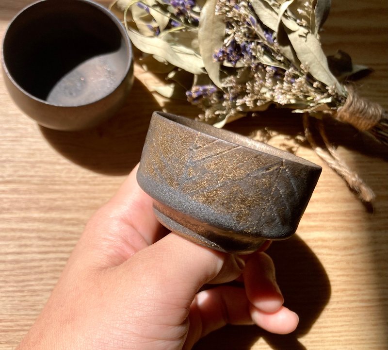 【世界にひとつ】　自分だけのお猪口 - 酒杯/酒器 - 陶 金色