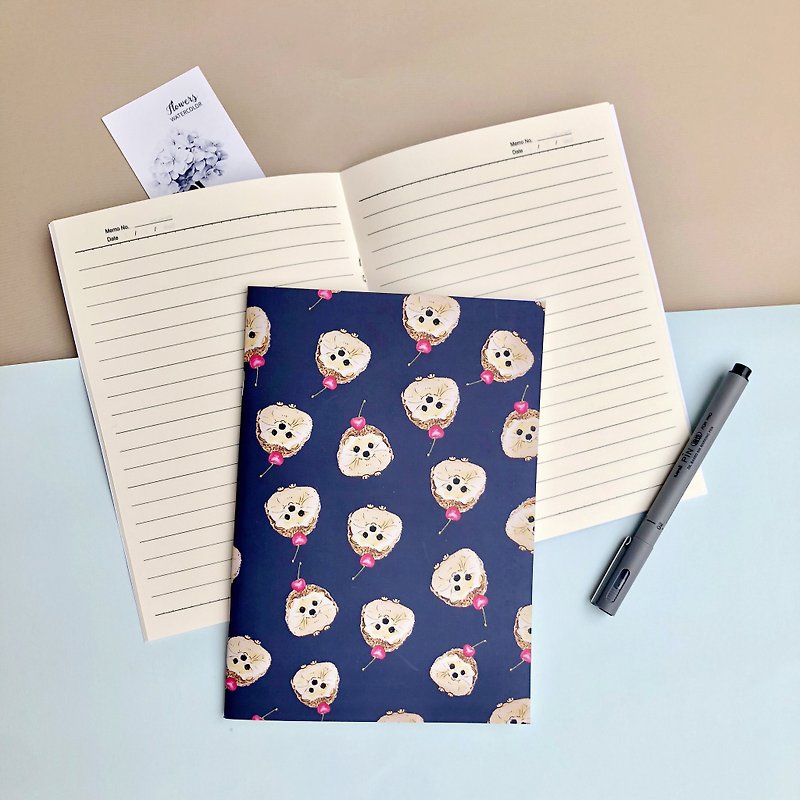 Hedgehog notebook - สมุดบันทึก/สมุดปฏิทิน - กระดาษ สีน้ำเงิน