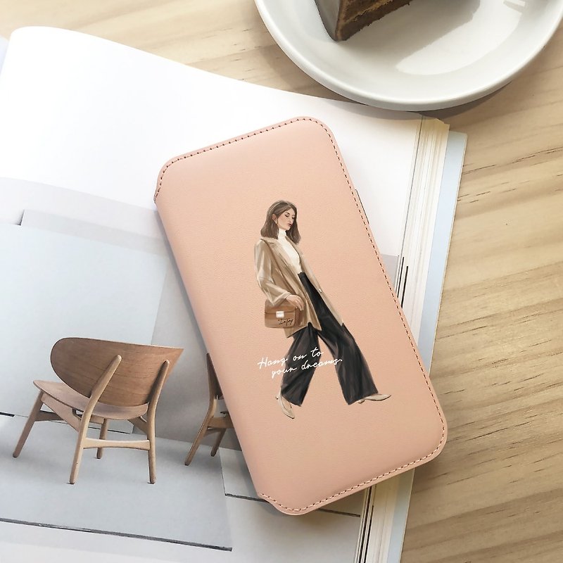 iPhone SE2,12,12 mini  European style flip leather phone case - เคส/ซองมือถือ - พลาสติก สึชมพู