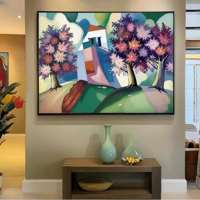 傾斜的午後 空間裝飾掛畫 | 藝術微噴 童真原創 溫暖空間療癒首選 - 海報/掛畫/掛布 - 紙 