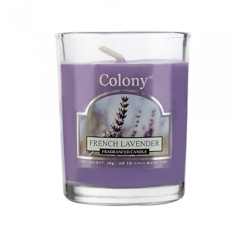 British fragrance Colony series of French lavender small tank glass candle - เทียน/เชิงเทียน - ขี้ผึ้ง 