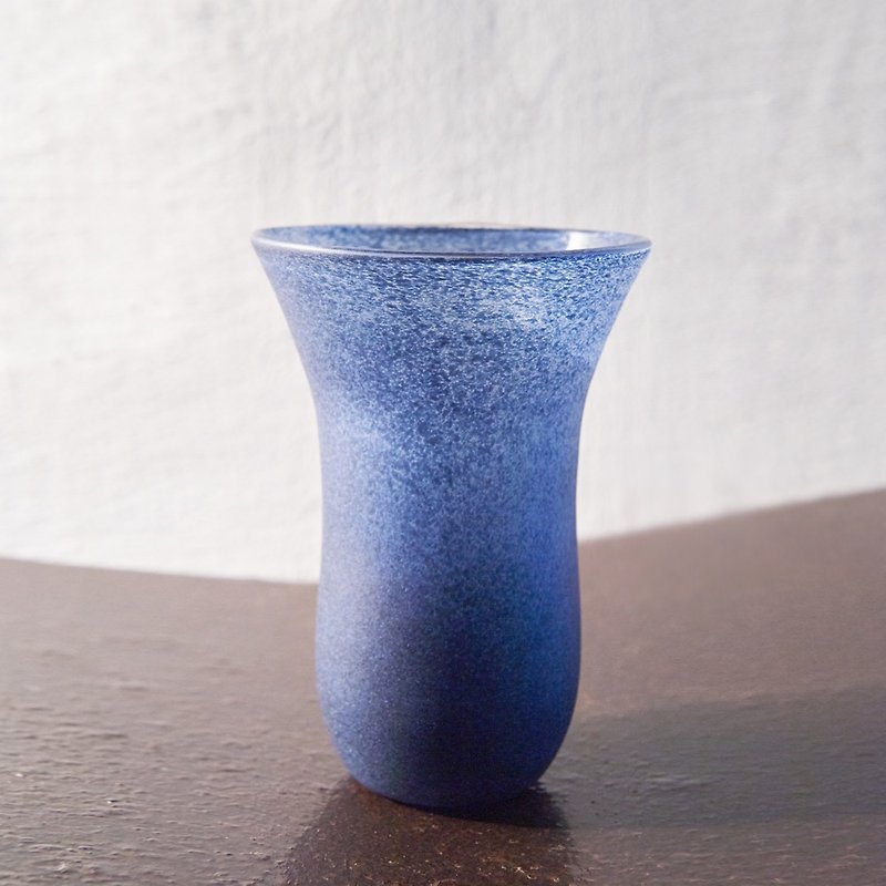 [3,co] Handmade Colored Glass Cup (Large)-Blue - Pottery & Ceramics - Glass Blue