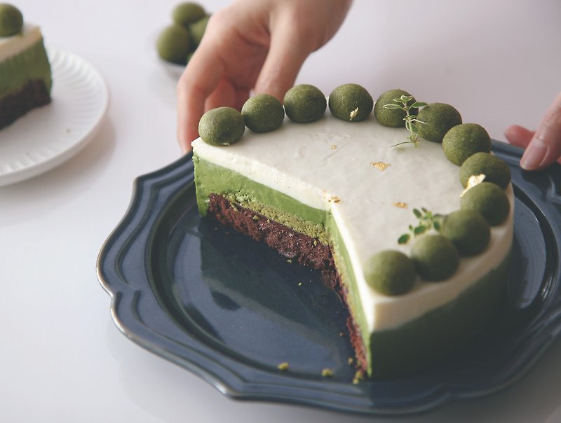 厚さ6インチの抹茶チョコレート - ケーキ・デザート - 食材 グリーン