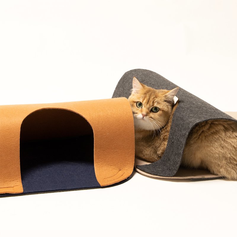 pidan 寵物跑道地毯 2片裝 - 貓/狗玩具 - 聚酯纖維 橘色