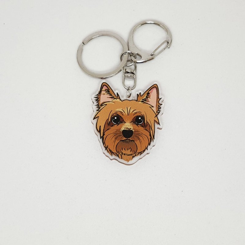 Yorkshire's own dog and cat multi-pattern double-sided Acrylic key ring/ strap/ tag - Other - Plastic Multicolor