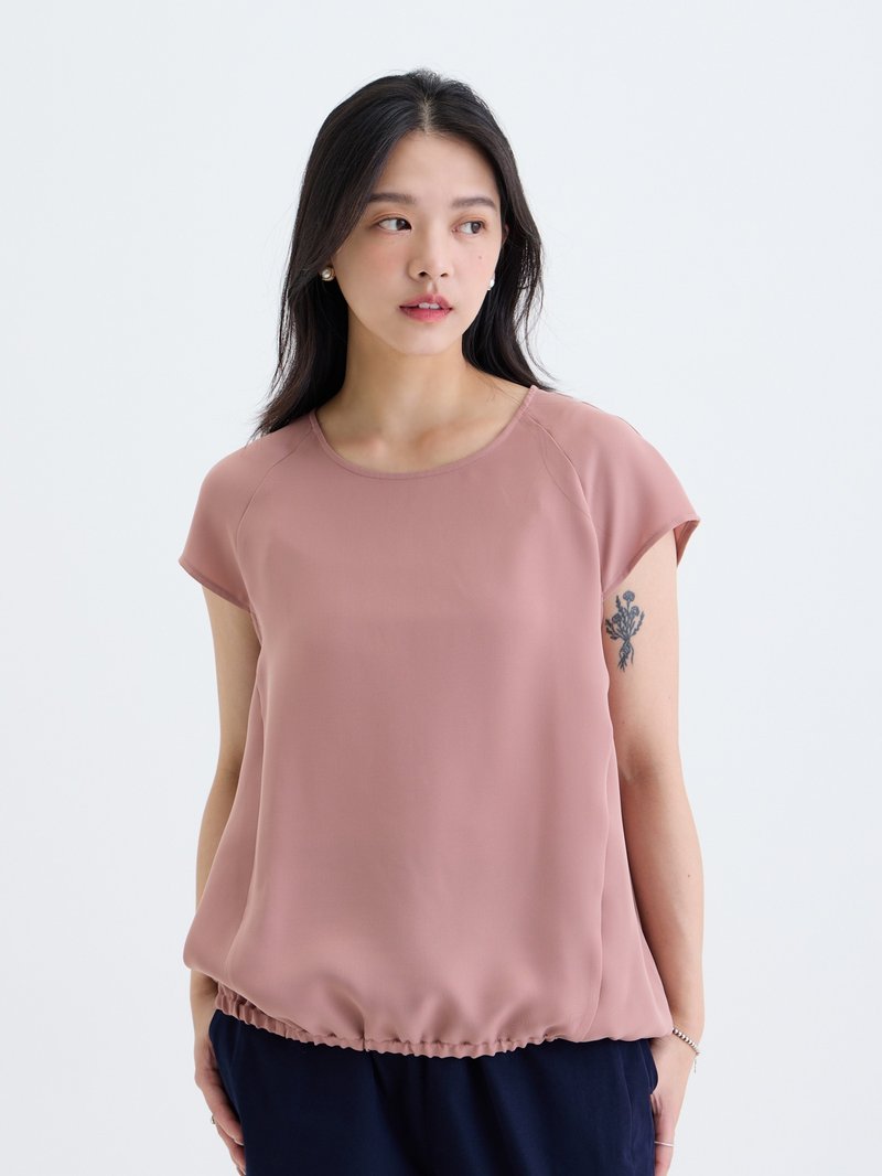 Daily Lachlan cut-sleeve top-Melon - Women's T-Shirts - Other Man-Made Fibers Pink