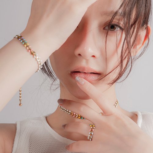 鹿角兔 ONCE UPON A TIME PRIDE 系列 - 白彩虹 * LGBT 遊行 彩虹 黃銅 項鍊 手鍊 戒指