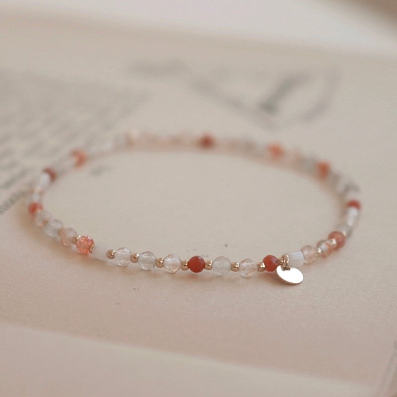 手環 草莓晶 瑪瑙 天然石 - 好消息 - - 手鍊/手環 - 半寶石 橘色