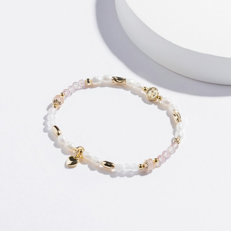 [Double 12 Discount] Heartbeat | Strawberry Crystal Powder Crystal Pearl | Natural Crystal Bracelet - Bracelets - Crystal Pink