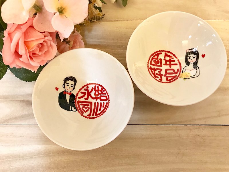 Japanese style wedding bowl bowl wedding gift preferred boxed - Bowls - Porcelain Multicolor