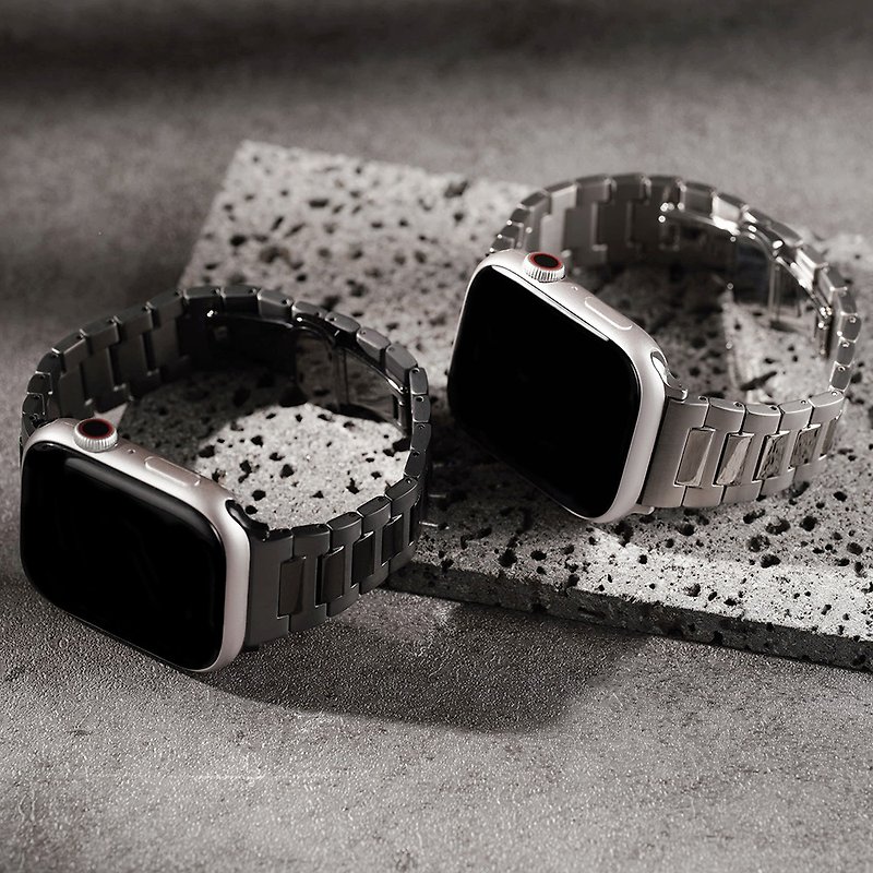 Apple watch - H形拼接縮腰鈦金屬 蘋果專用錶帶 - 錶帶 - 其他金屬 