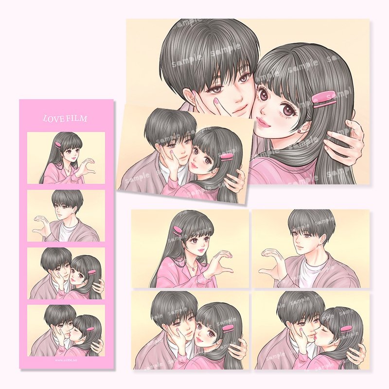 Heart photo SET - 卡片/明信片 - 紙 