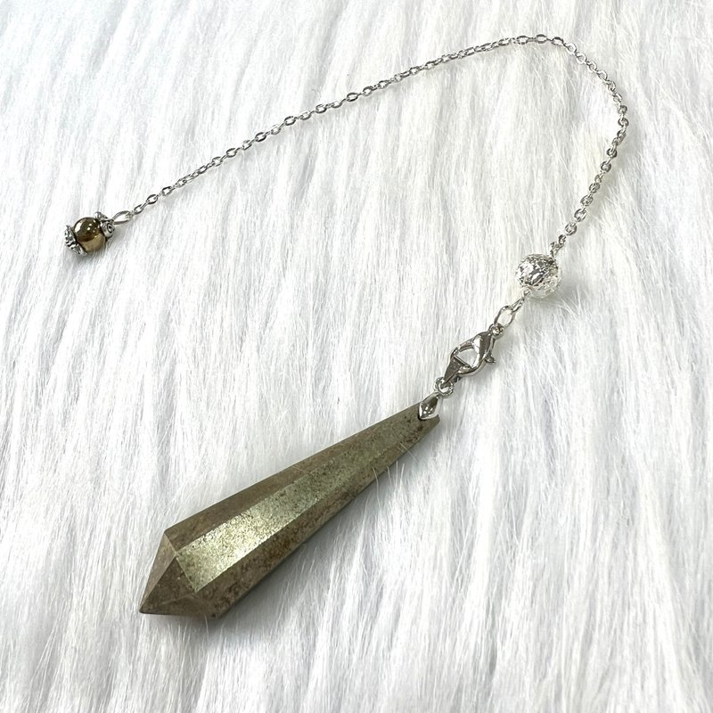黃鐵礦靈擺 | 水晶配飾 | 身心靈產品 - 項鍊 - 水晶 金色