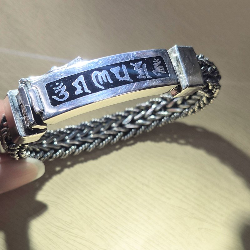 【比法一生】純銀手工鍊—手鍊—墨銀織語  925手工銀飾 - 手鍊/手環 - 銀 銀色