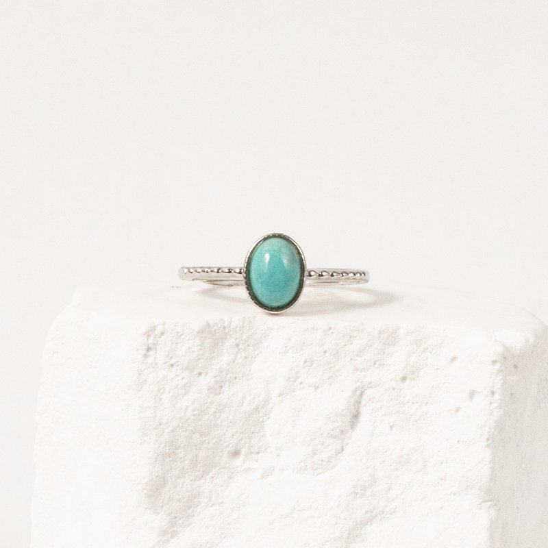 【Ring】Energy Crystal Jewelry | Turquoise & 925 Silver | Tiffany Blue - แหวนทั่วไป - เครื่องเพชรพลอย สีเขียว