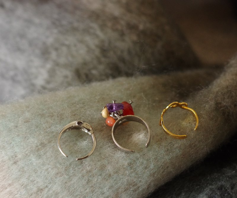 - Vintage Old & Charming Antique Jewelry Absolutely Rare Avon Toe Rings, Small Pinky Rings - Set of Three - กำไลข้อเท้า - โลหะ สีเงิน