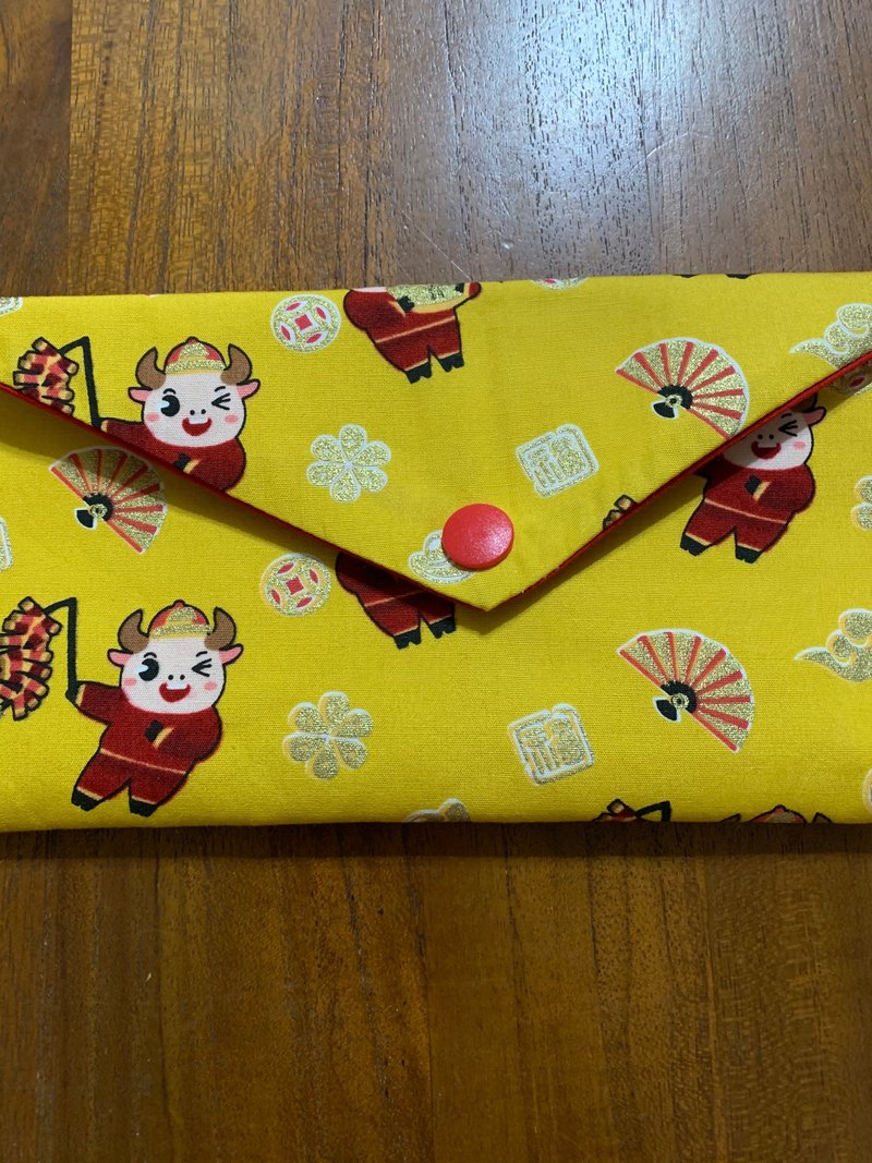 リトルマーベリックデビルウェンチンフェンユニバーサルバッグ-マスタードイエローギフト収納レッドパケット生理用ナプキン収納袋通帳バッグ - 財布 - コットン・麻 イエロー