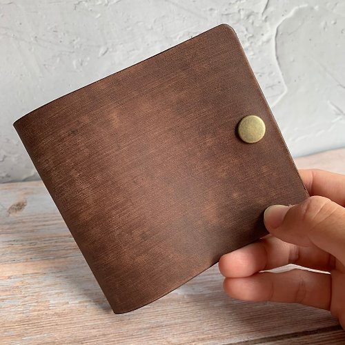 EDJO 艾德喬皮革製作所 簡易短夾 鈔票收納皮夾 植鞣牛皮 手工設計