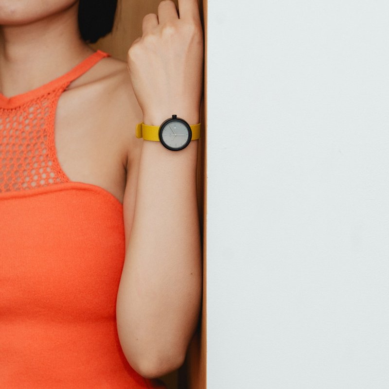 日本 YOT WATCH 32mm手錶 / 芥末黃 - 女錶 - 其他材質 多色