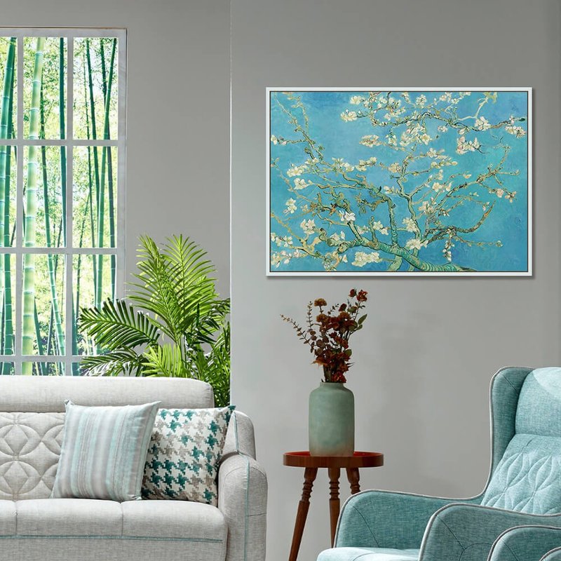 Blooming Apricot Tree-Hanging Painting-Famous Painting Series-Green - Posters - Cotton & Hemp Green