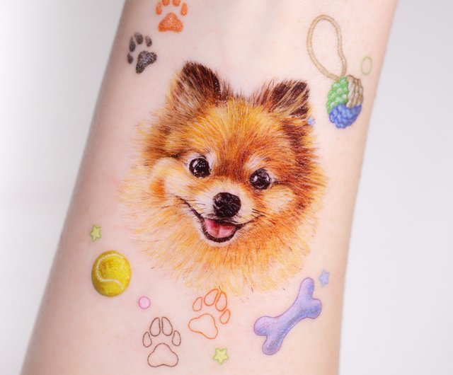 FUCT ダック　ベスト　tattoo シカゴのホットドッグのタトゥー、うちのダックスフントがモデル