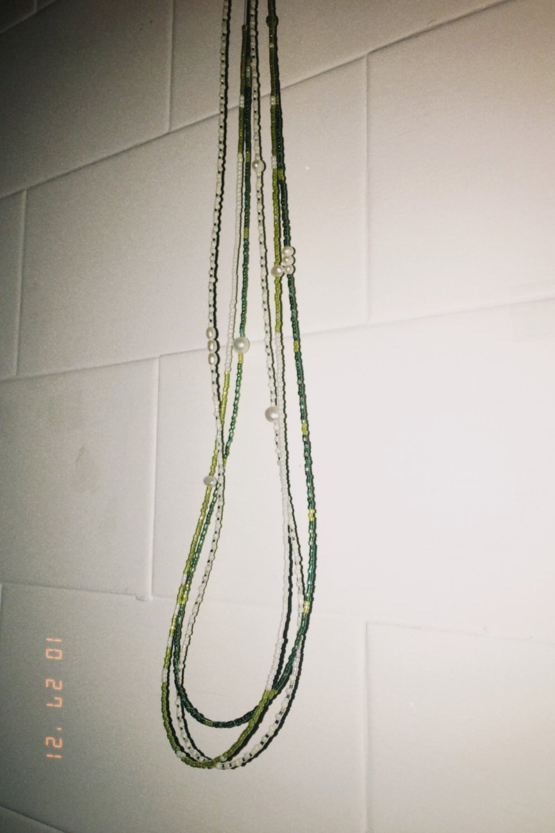 Falling  / 3way 古董玻璃珠 眼鏡鍊 口罩鍊 - 手機掛繩/背帶 - 玻璃 