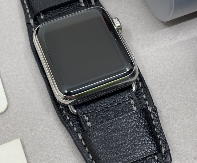 Black Leather Apple Watch Band, Leather Bund Straps, Apple