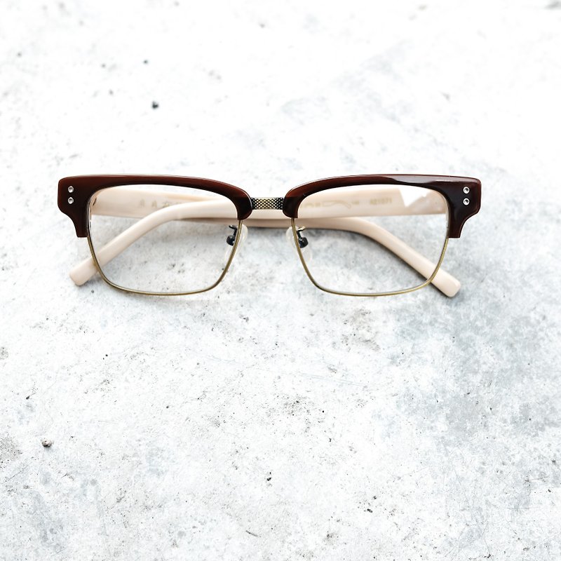 【目目商行】 韓國眉框 灰綠 限量色 商務 復古 眼鏡 鏡框 - 眼鏡/眼鏡框 - 紙 灰色