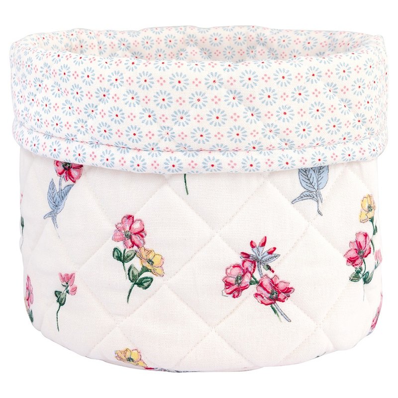 【新品】丹麥GreenGate Portia white 麵包布籃 - 便當盒/食物袋 - 棉．麻 粉紅色