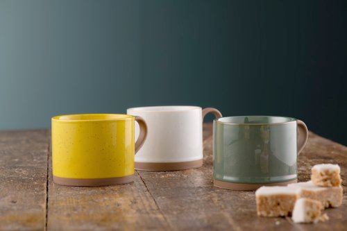 Belleek Taiwan 臺灣總代理 Belleek Living 陶瓷雙色馬克杯3入組 300ml 入厝禮