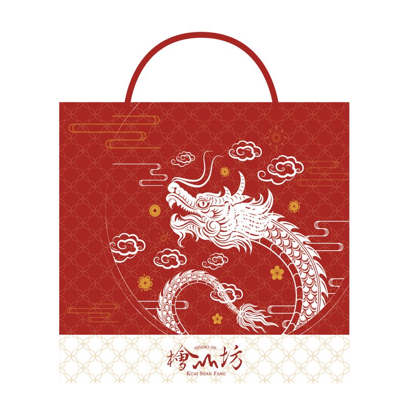 【快速出貨】2024 龍年限定-欣欣向龍新年提袋 可以搭配春節禮盒 - 紅包袋/春聯 - 紙 紅色