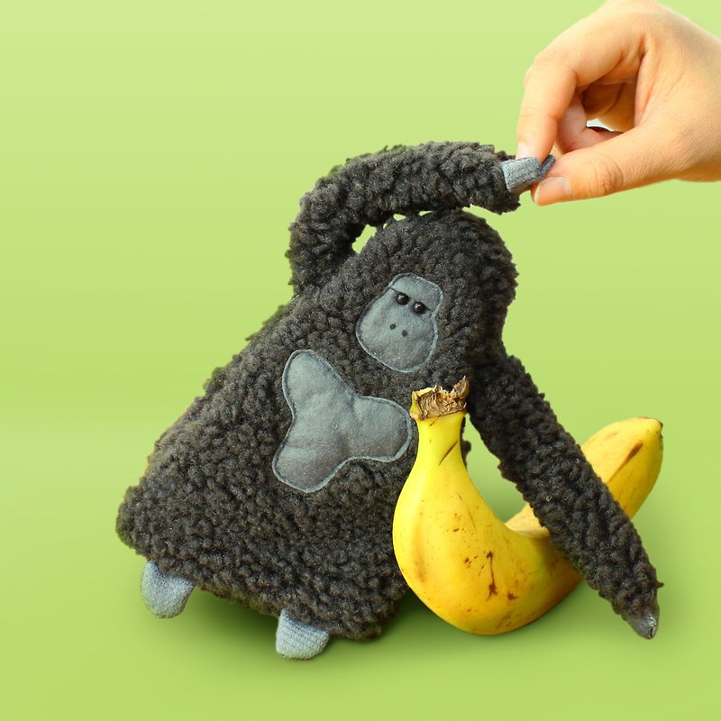 Gorilla pouch stretching - กระเป๋าเครื่องสำอาง - เส้นใยสังเคราะห์ สีดำ