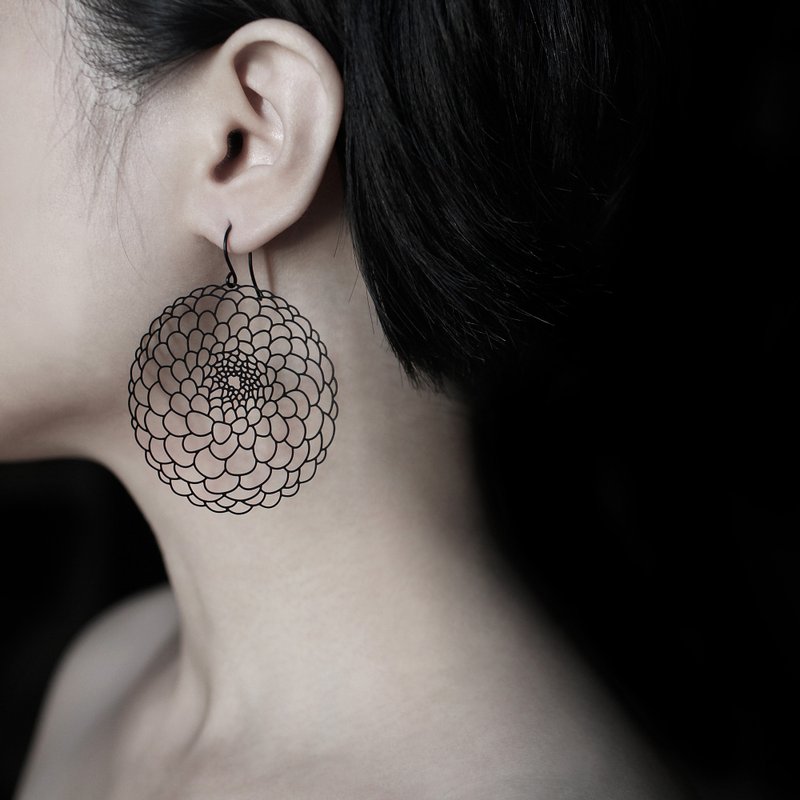 Dahlia Earrings M - ต่างหู - สแตนเลส 