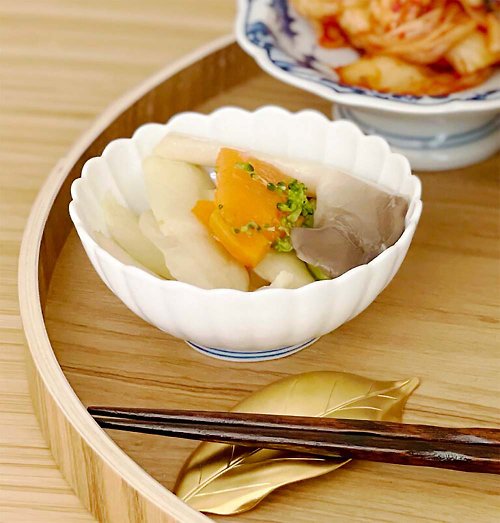 東京食器 - 讓你的料理變漂亮 白瓷菊割系列 醬料小缽 /賞美堂