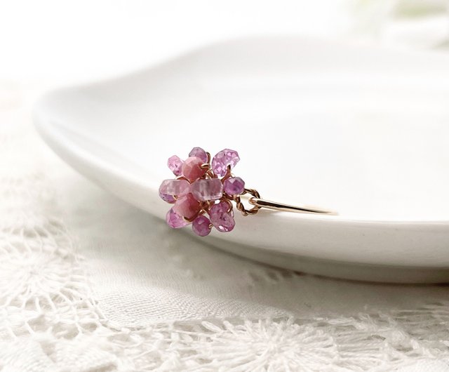 Bijou bouquet - ピンクサファイア ピンクスピネル ロードナイトの