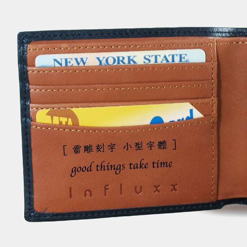 【Add-on】Customized Laser Engraving Text - Small - Wallets - Genuine Leather 