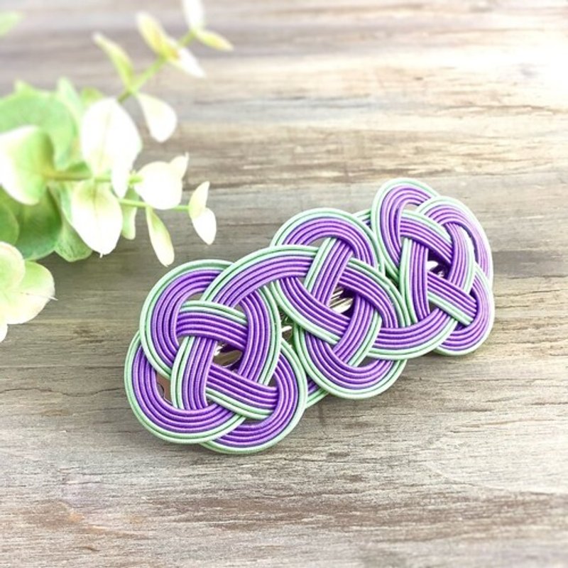 Matcha and lavender hair accessories - Hair Accessories - Other Metals Purple