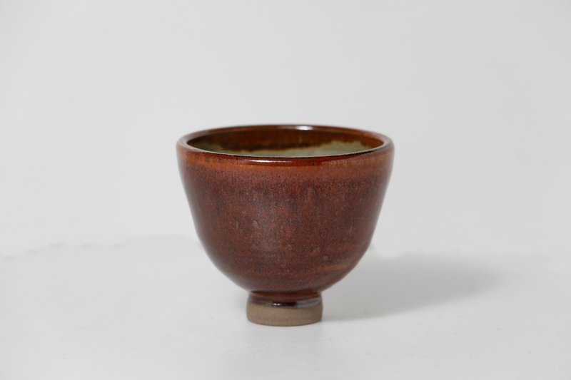 熾白高杯-純手工-手作-拉坯-上釉-陶土 - 茶壺/茶杯/茶具 - 陶 紅色
