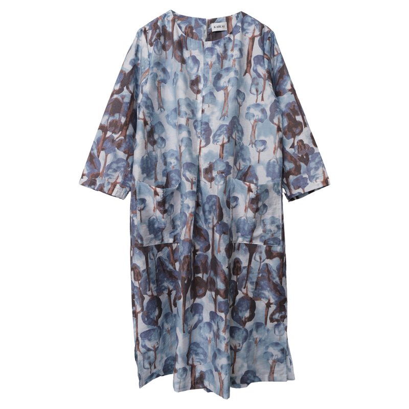 KAIKAI Smoke Forest Dress - One Piece Dresses - Polyester Blue