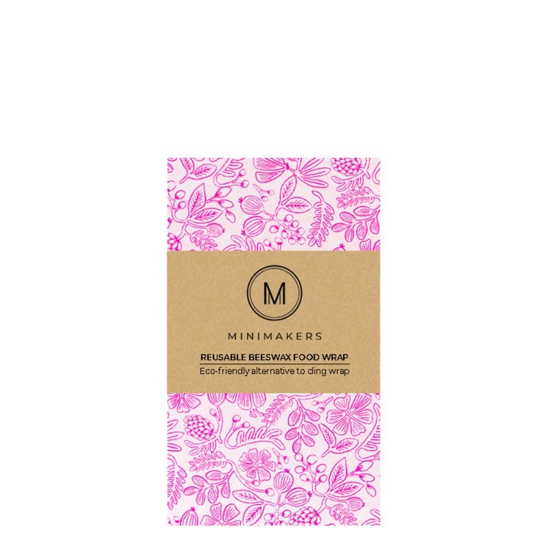 Minimaker Pink Floral - 蜂蠟布 - 其他 - 棉．麻 多色