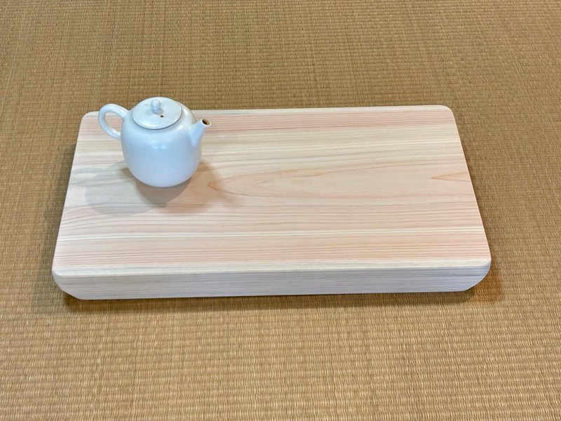 日本檜木原木茶台砧板 - 托盤/砧板 - 木頭 金色