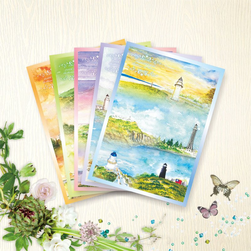 【Taiwan Lighthouse】 Postcard - Illuminating Taiwan K - 1 each of 5 styles - การ์ด/โปสการ์ด - กระดาษ 