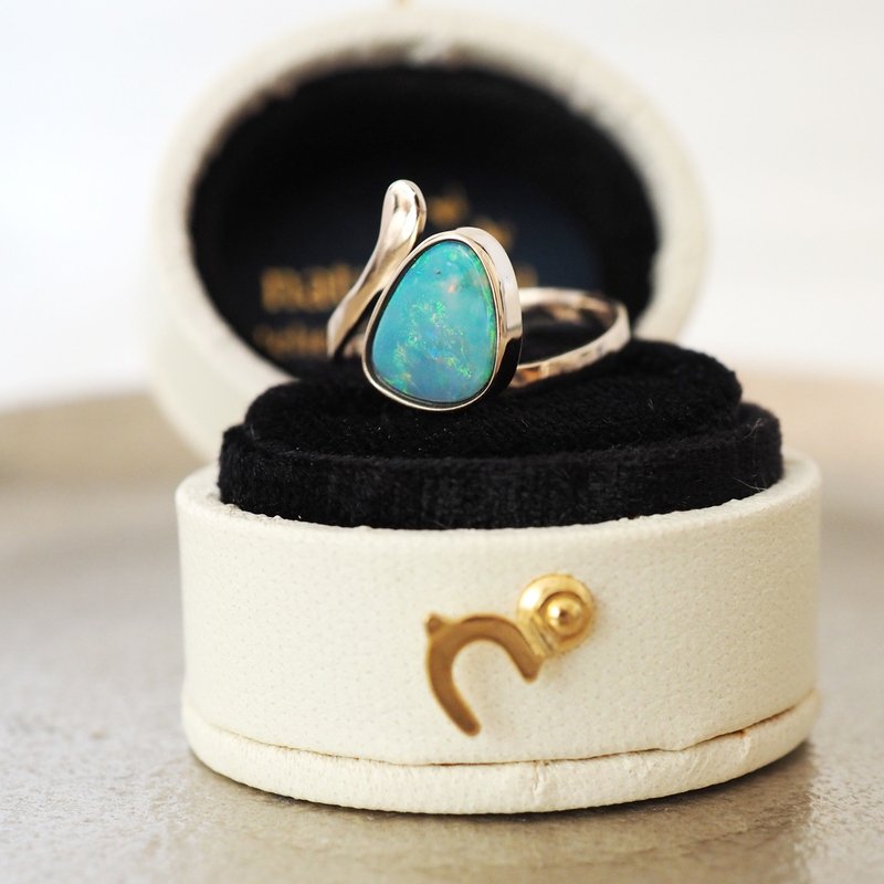 K10 ボルダーオパール リング JP11号(US6) - 戒指 - 貴金屬 金色