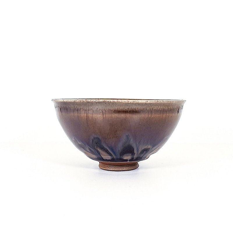 Hand made wood fired Jun glaze tea bowl JUN003 - Teapots & Teacups - Other Materials 