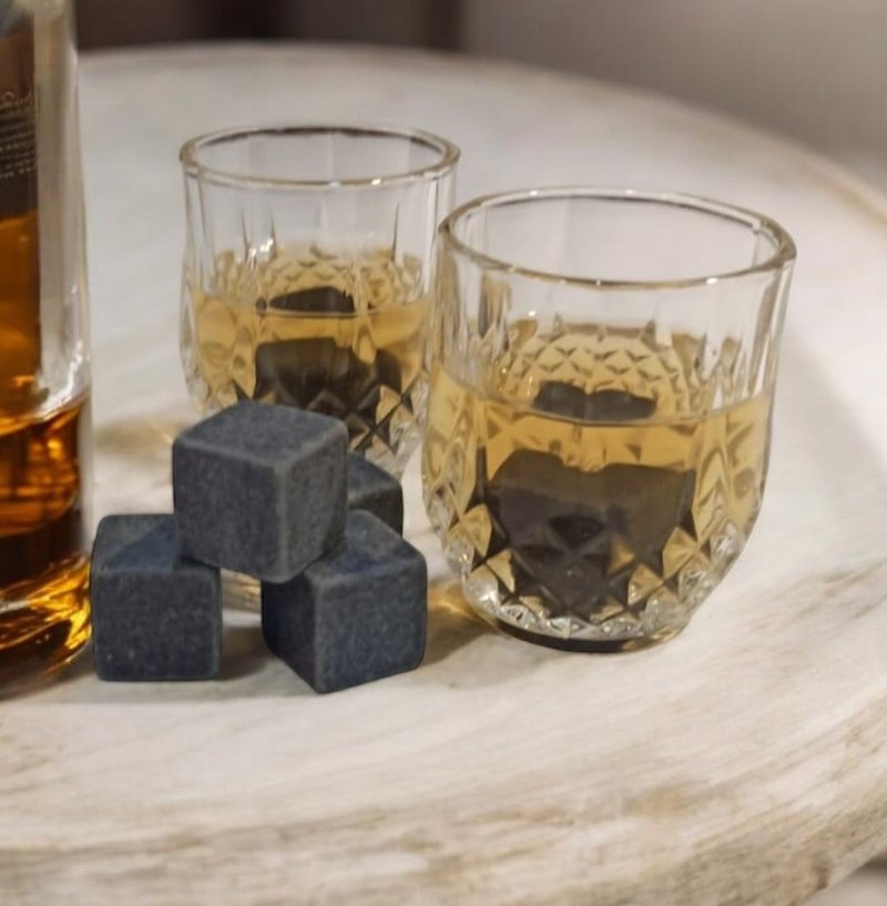 Whiskey Stones whiskey glass and ice Stone set - Other - Glass Transparent